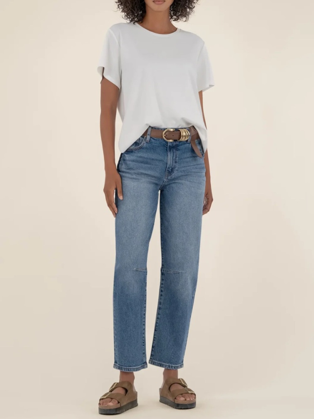 KUT ASHLEY HIGH RISE SLOUCHY BARREL JEAN SZ 2